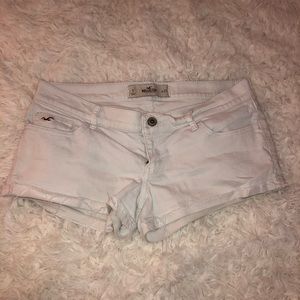 White jean shorts